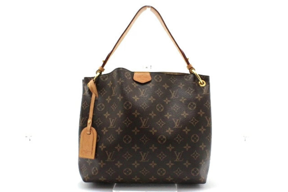 LOUIS VUITTON Graceful Shoulder Bag Monogram Beige Cream